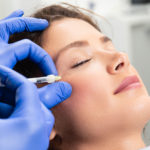 patient receiving under eye filler