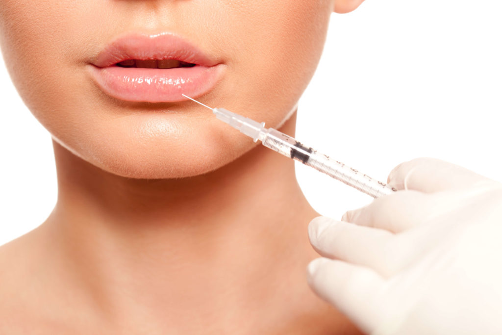 Lip injections in a syringe