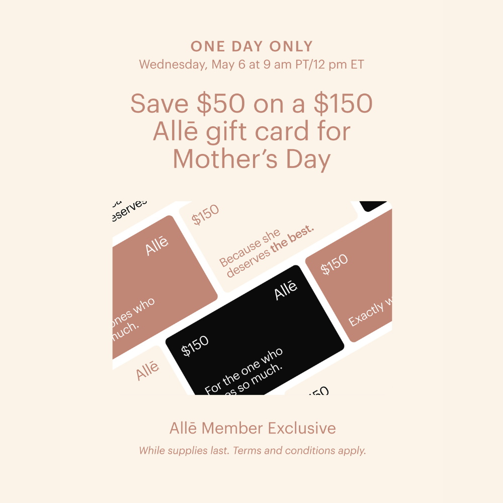 Save $50 on a $150 Allē Gift Card (One Day Only)